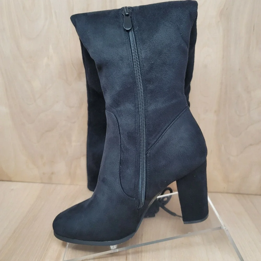 DREAM PAIRS Womens Over The Knee Boots Block Heel Winter Boots Sz 8 M